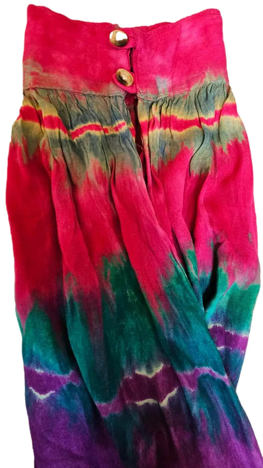 Tie dye trousers.