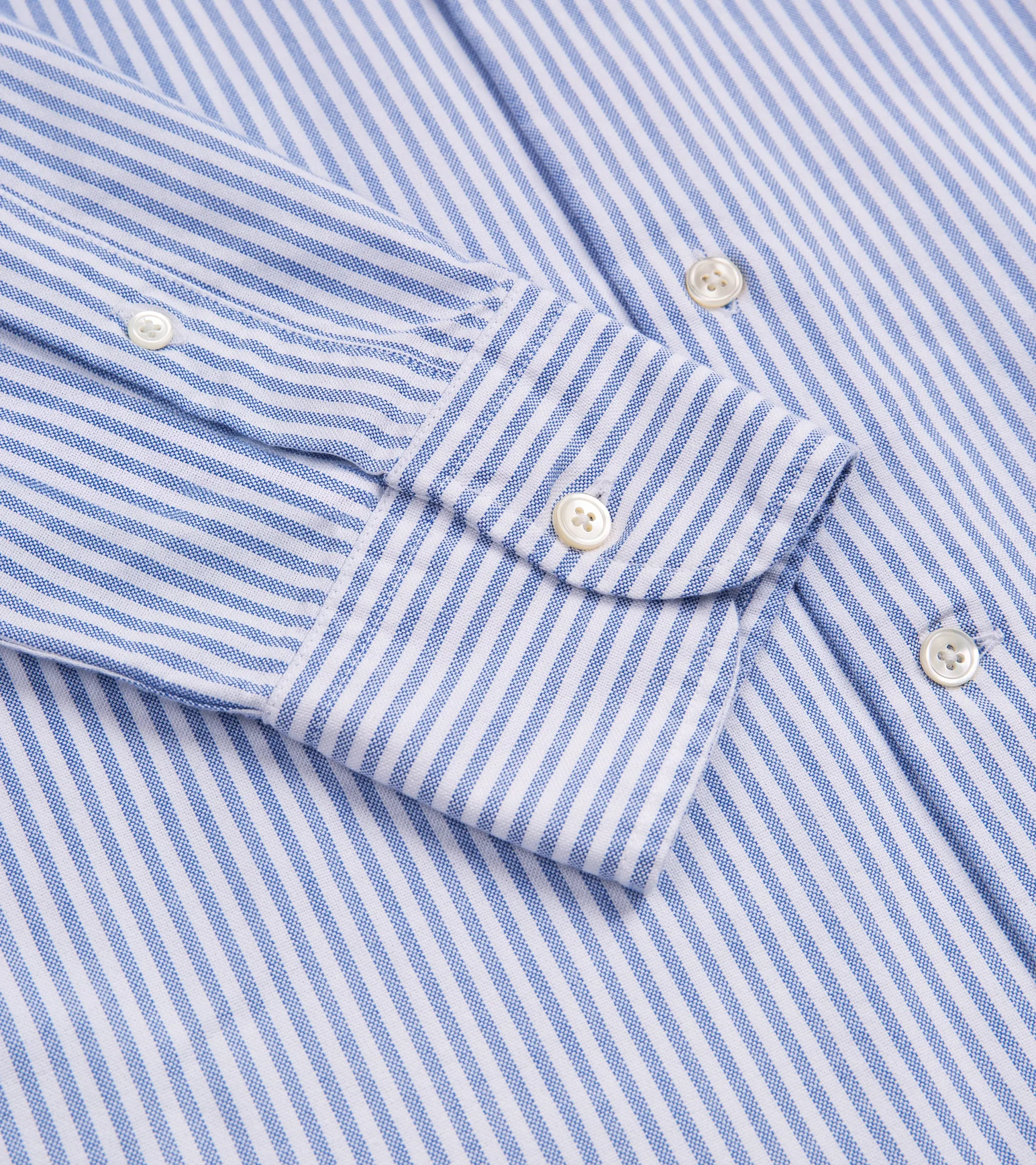 Trunk Audley Cotton Oxford Shirt, Light Blue Stripe