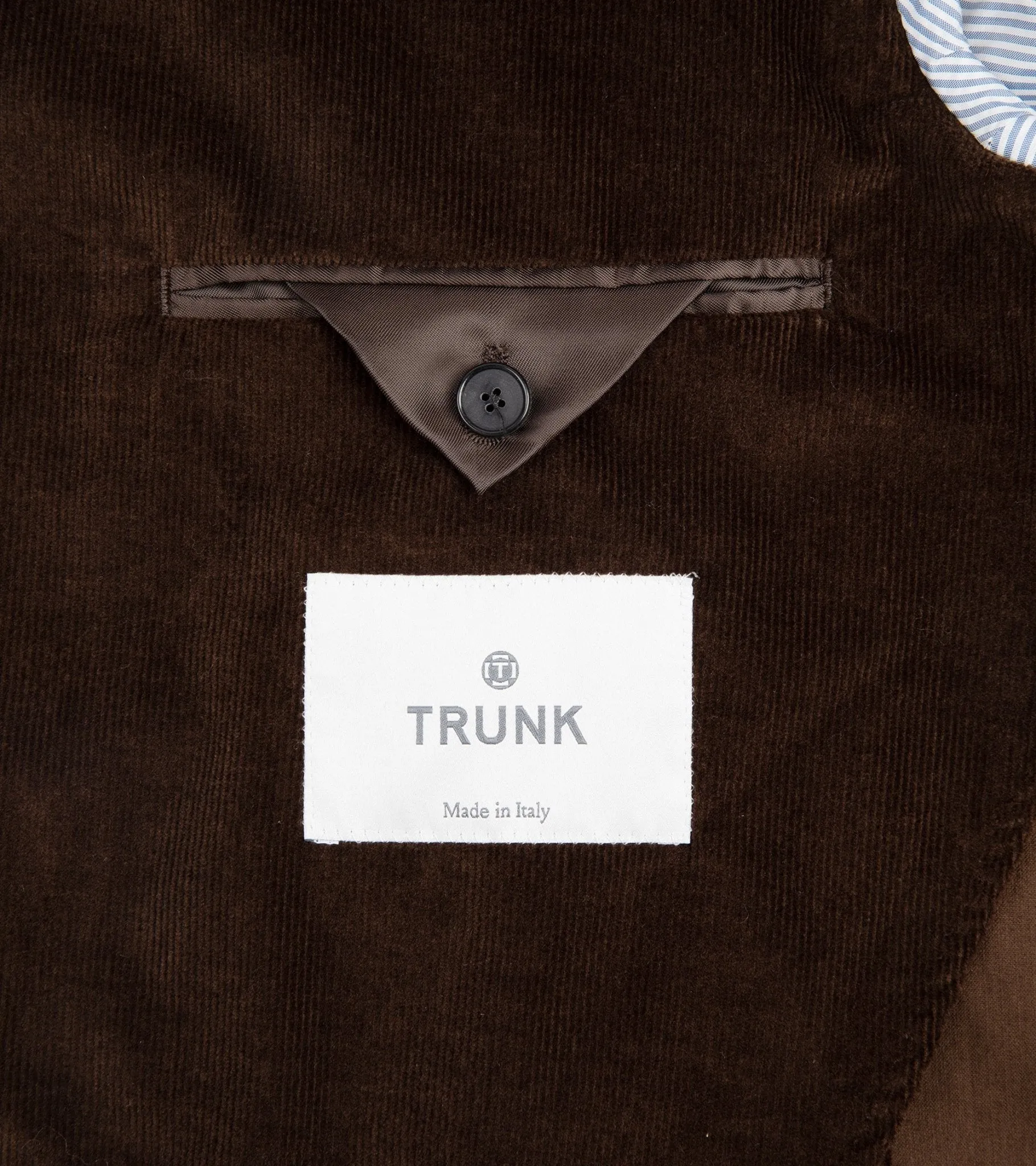 Trunk Wigmore Italian Cotton Jacket in Bitter Chocolate