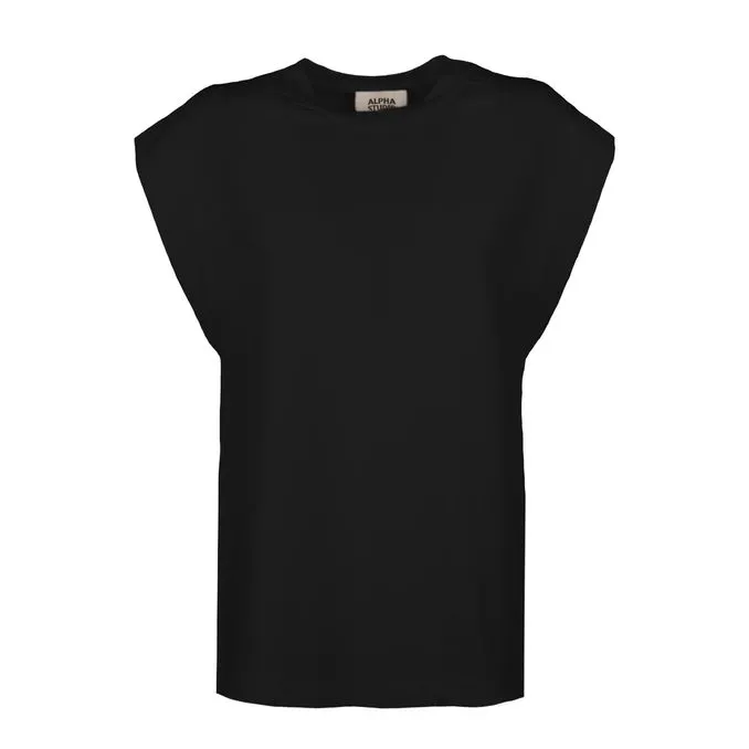 Tshirt Crewneck Short Sleeve Women's Black