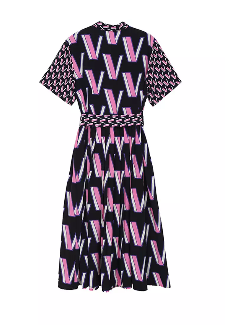 Twenty Eight Shoes VANSA Geometric Pattern Short Sleeve Shirt Dress VCW-Bd6036.S