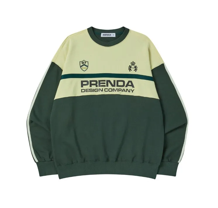 U-Neck Long Sleeves Cotton Logo Hoodies & Sweatshirts by PRENDA FROM PLANT