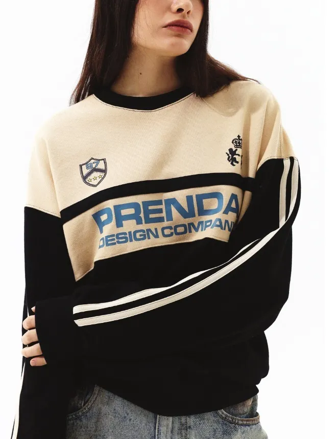 U-Neck Long Sleeves Cotton Logo Hoodies & Sweatshirts by PRENDA FROM PLANT