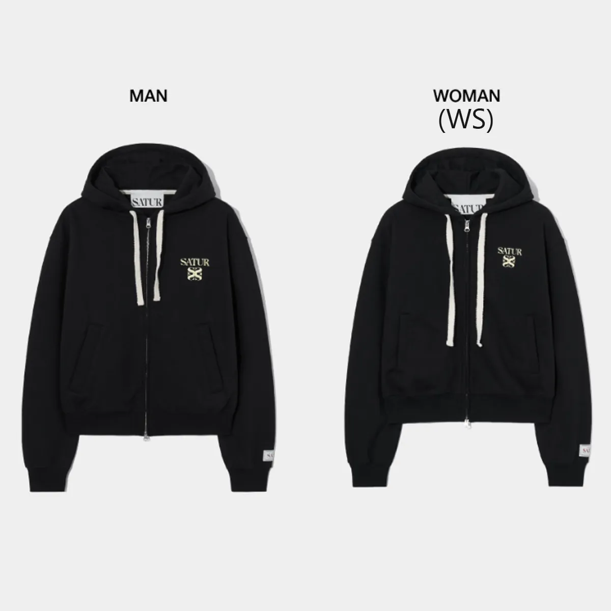 Unisex Plain Cotton Logo Hoodies & Sweatshirts | SATUR | Street Style