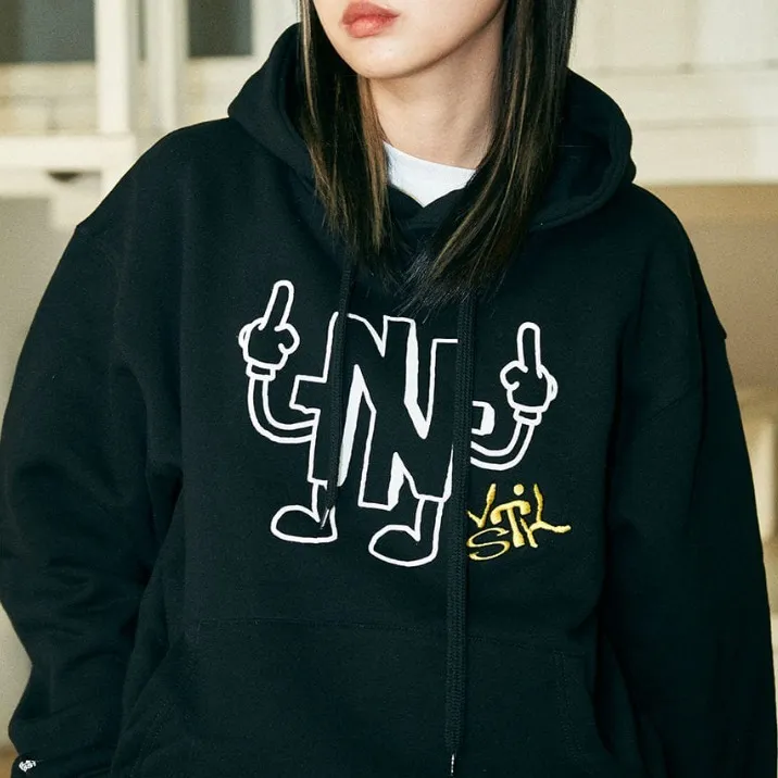 Unisex Plain Cotton Oversized Logo - NASTYKICK - Street Style