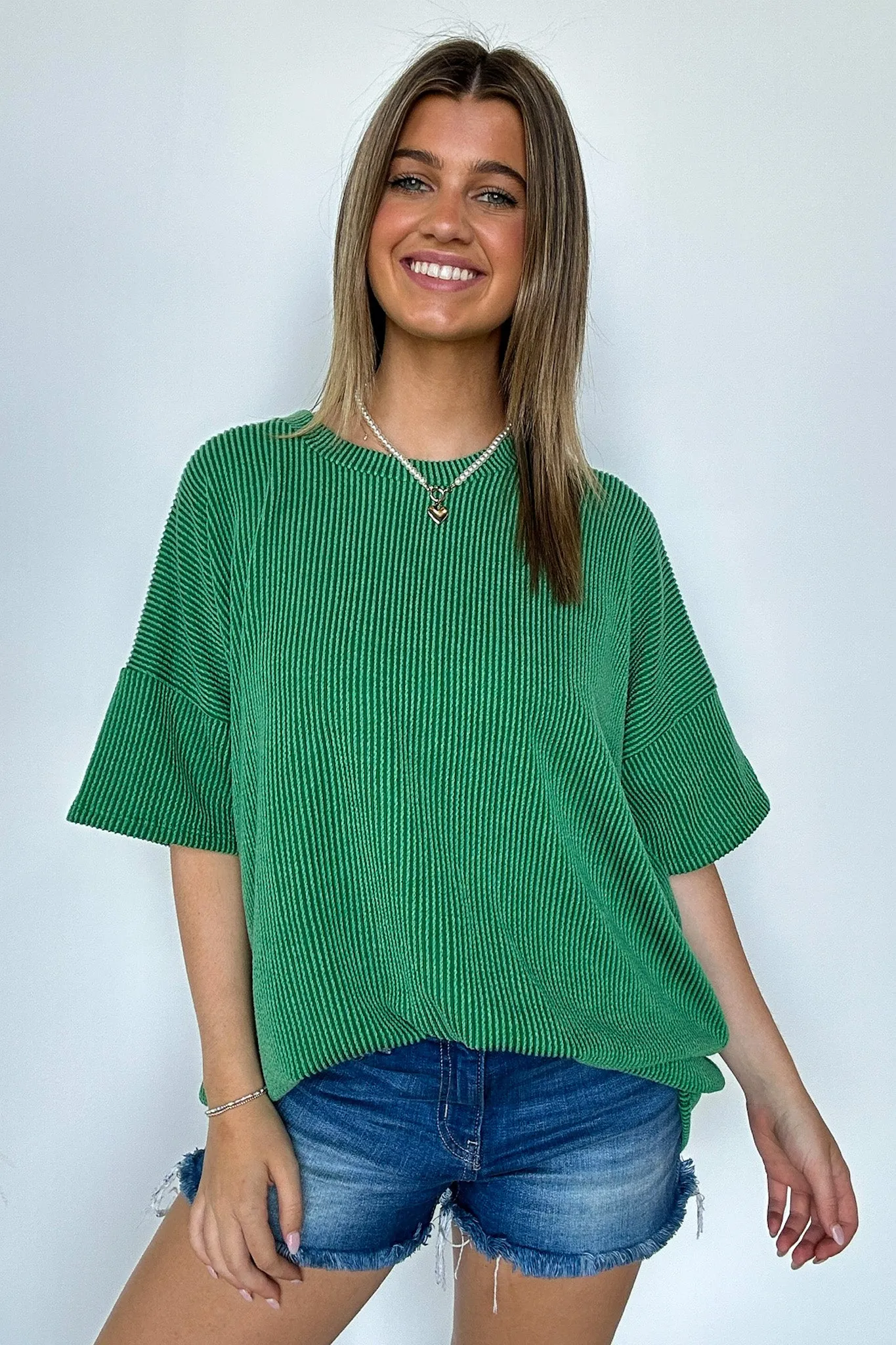 Weekend Getaway Rib Knit Oversized Top - BACK IN STOCK