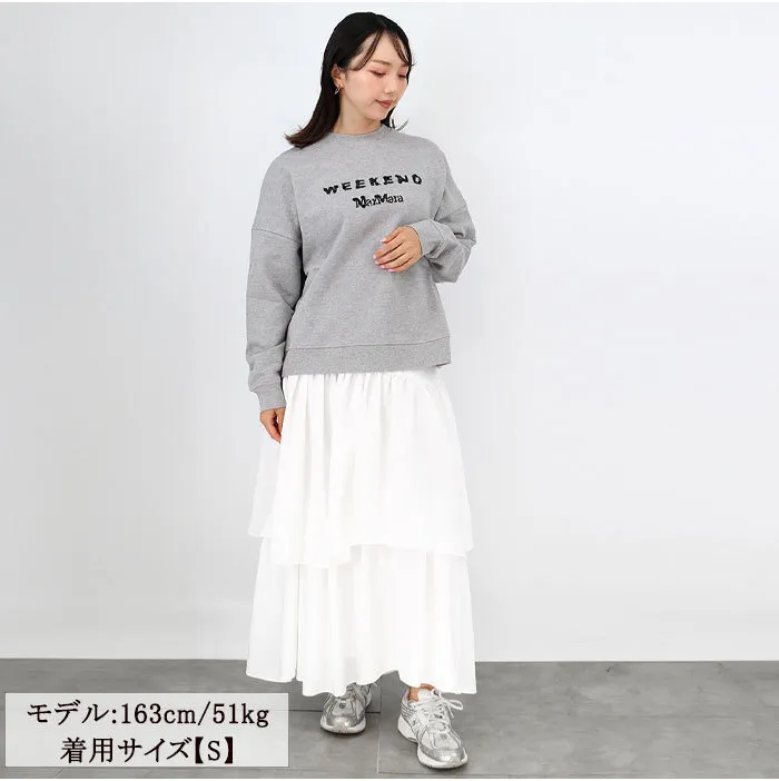 Weekend Max Mara crew neck long sleeves cotton oversized logo