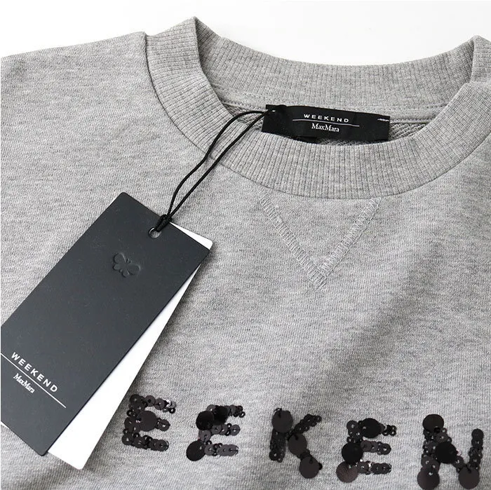 Weekend Max Mara crew neck long sleeves cotton oversized logo