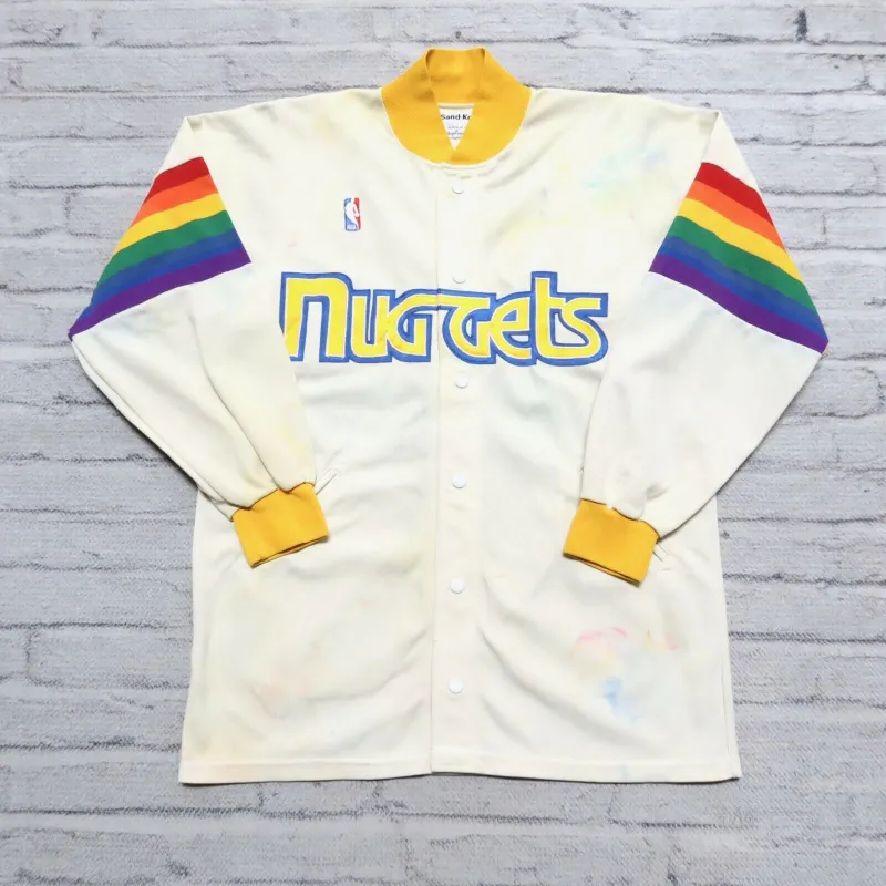 White Denver Nuggets Jacket - William Jacket