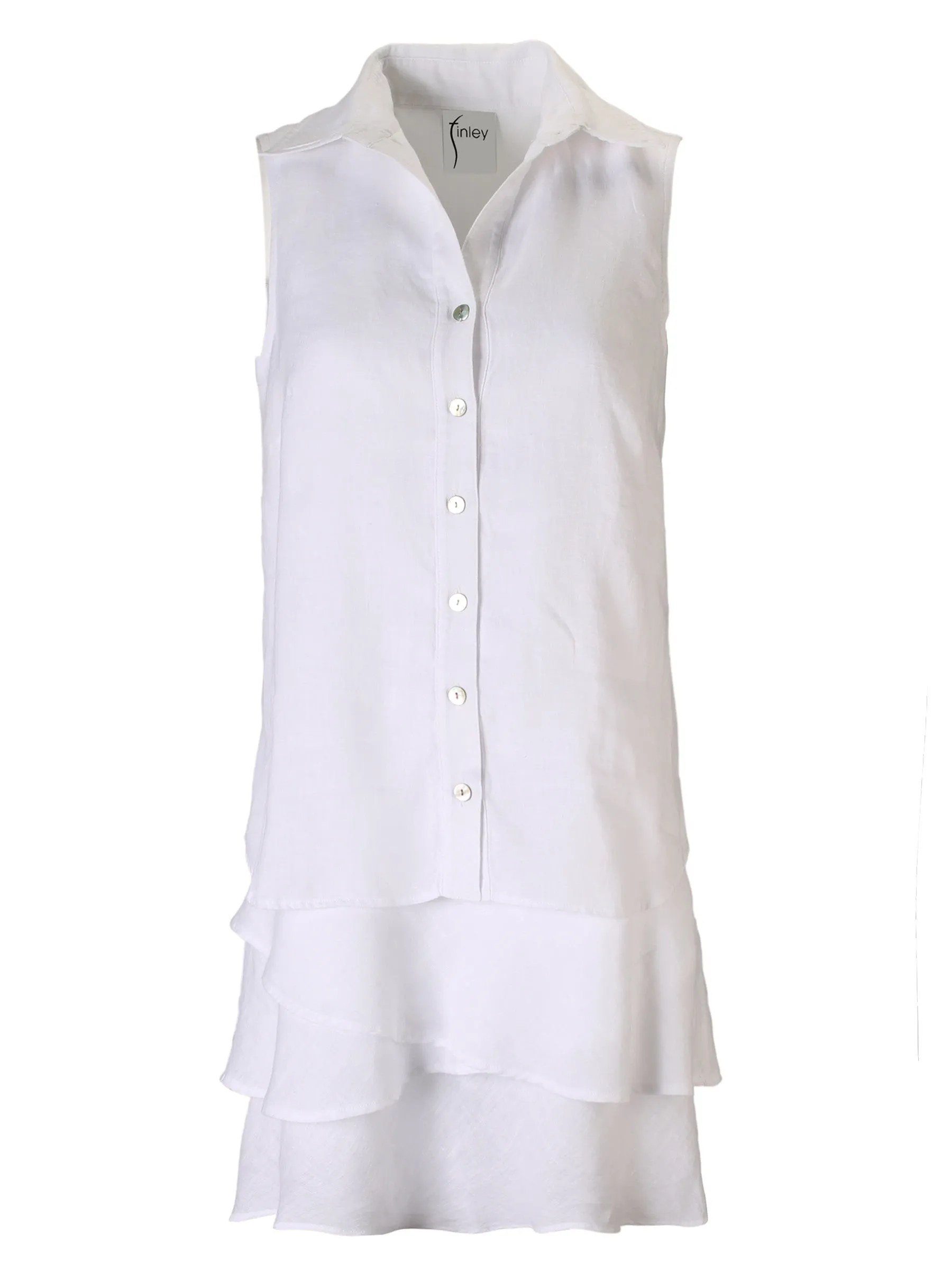 White Shirt Dress - Washed Linen - Jasmine