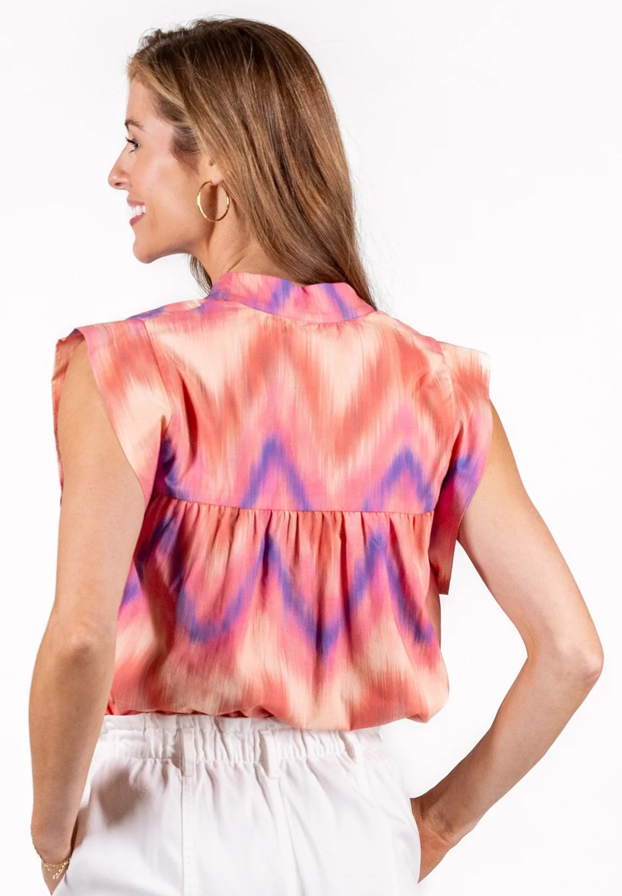 Willa Story Top - Soft Pastel Multicolor Design