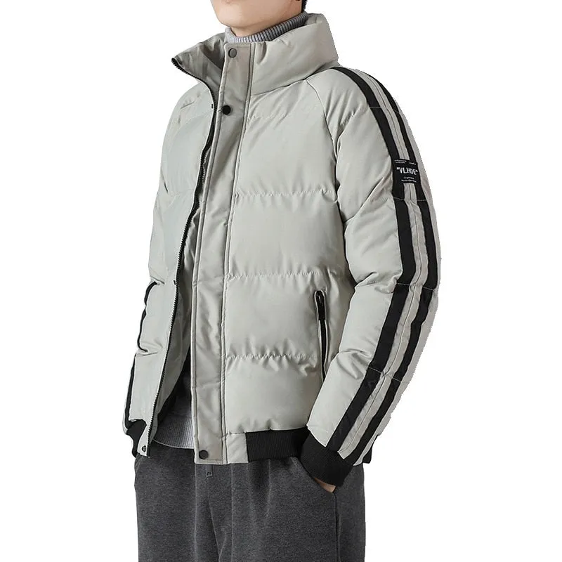 Winter Men's Thicken Warm Cotton-padded Outerwear Jacket