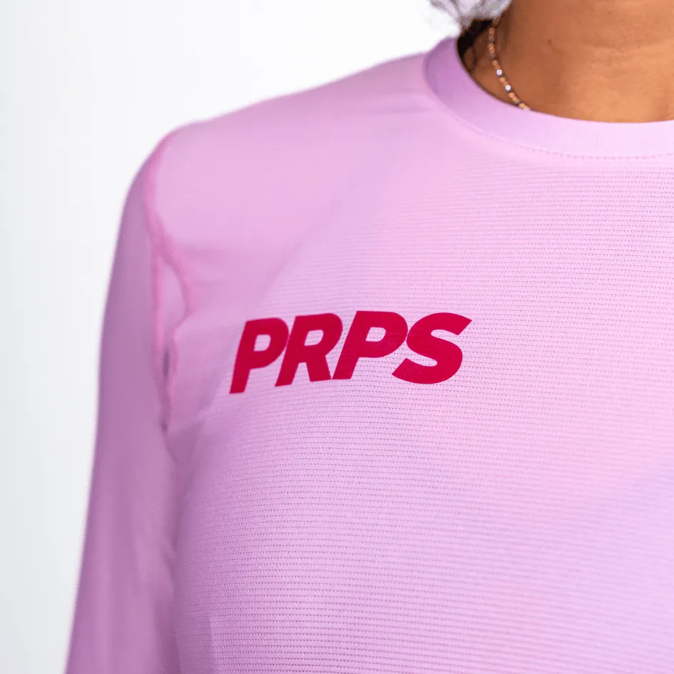 Women's Long Sleeve Running Shirt - Hypermesh ELITE (Blush)