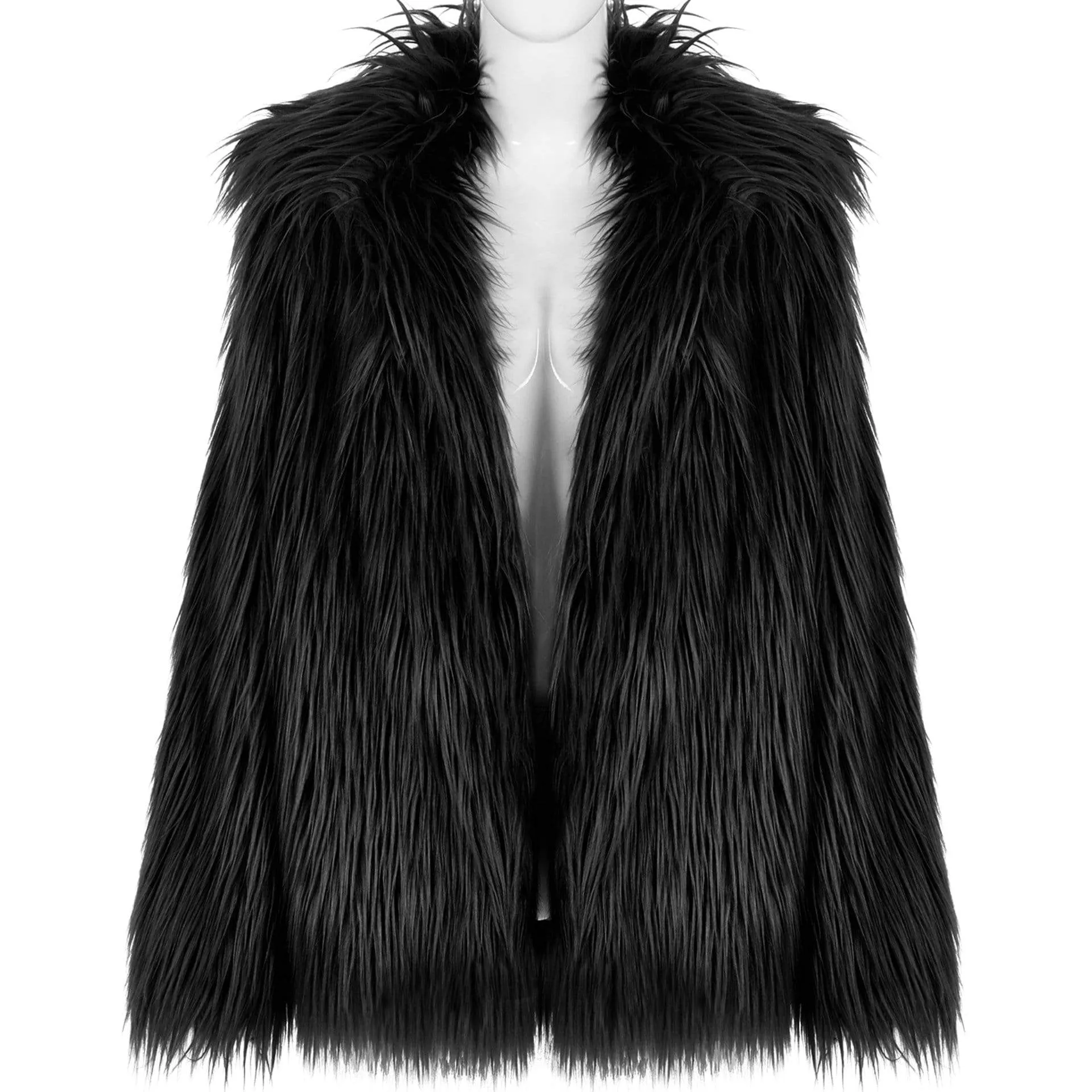 Women's Punk Faux Fur Winter Coats