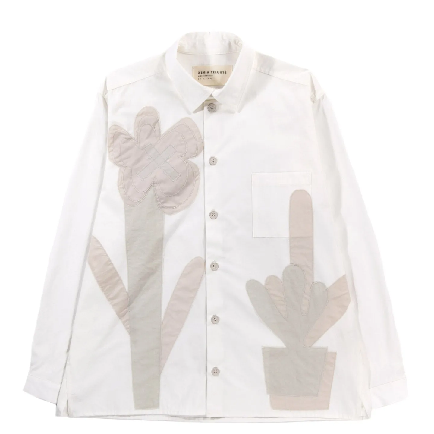 Xenia Telunts white plant shirt - Buy now