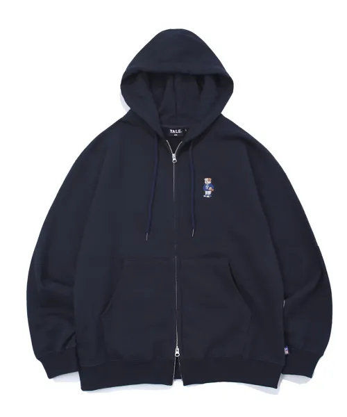 Yale University Embroidery Dan Hoodie - Zip Up