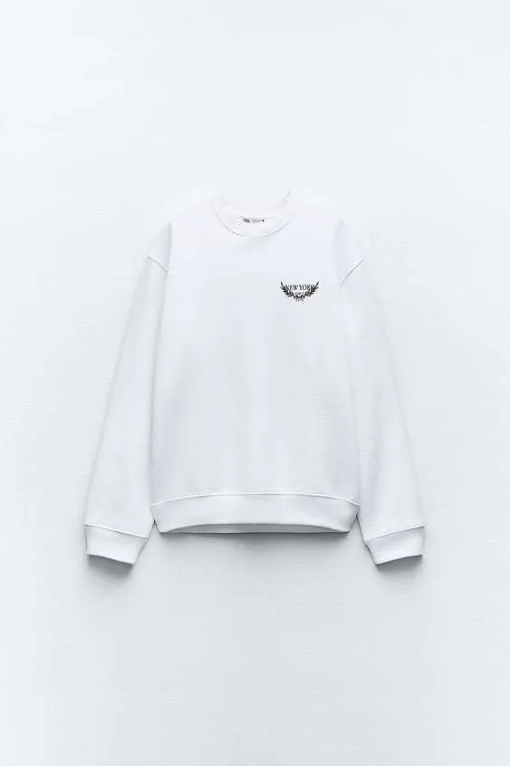 ZARA Plain Logo Hoodies & Sweatshirts - Unisex Street Style